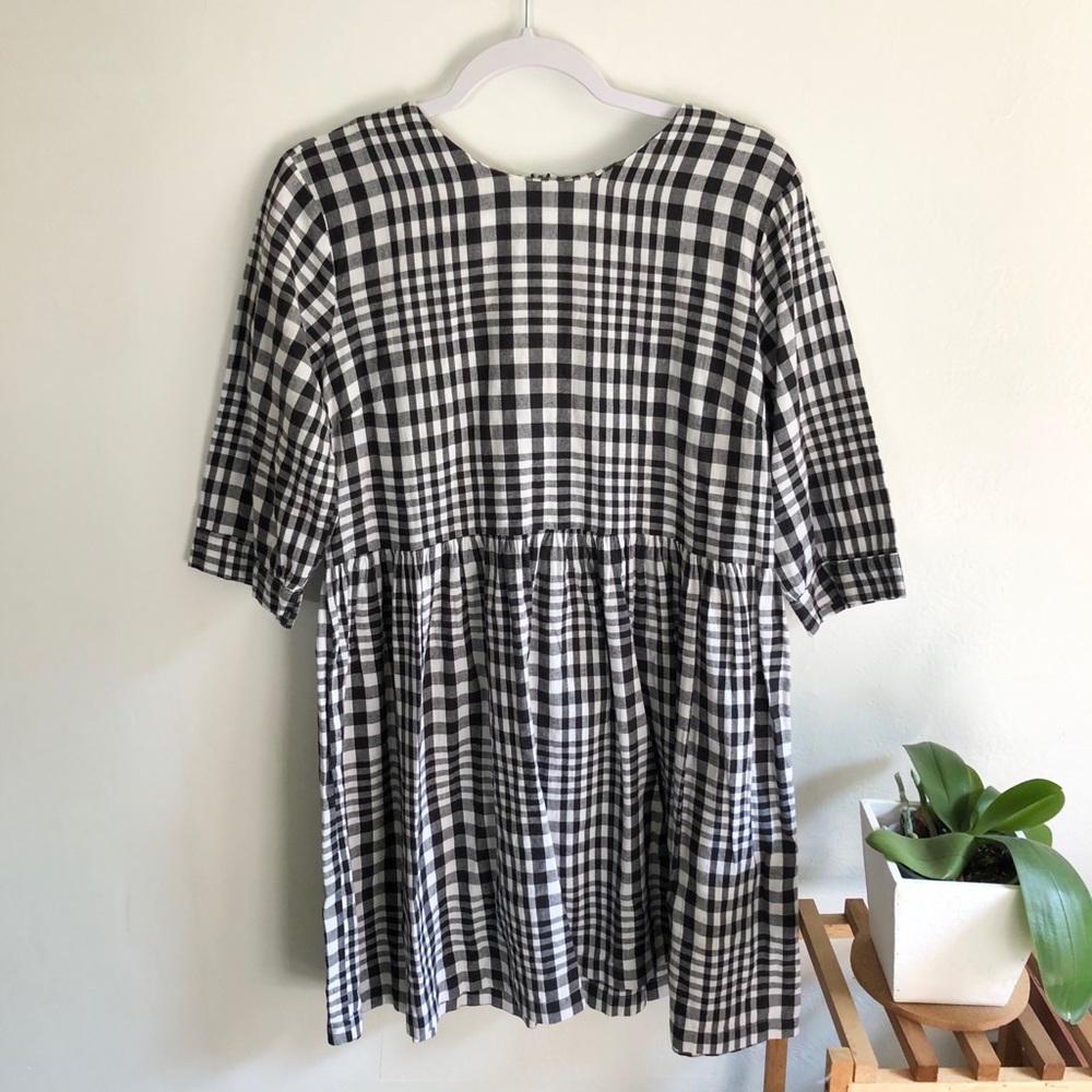 Topshop buffalo plaid baby doll dress gingham